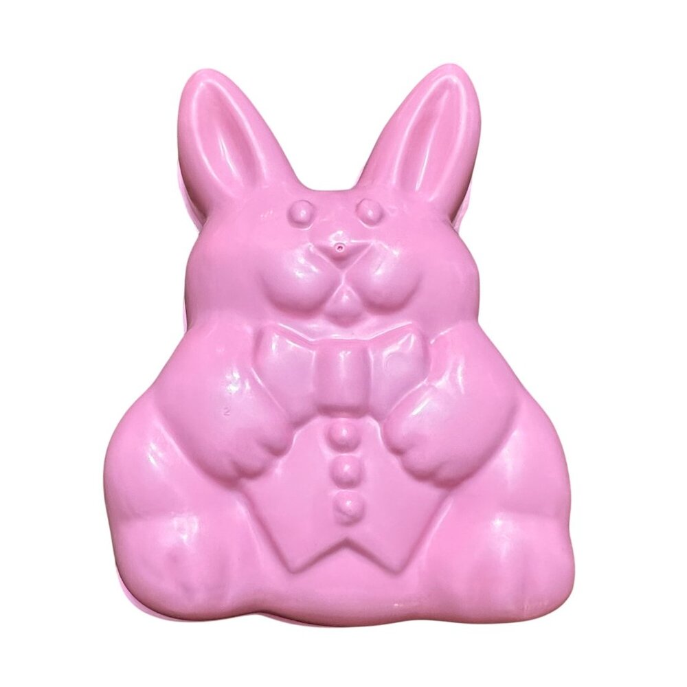 Jello Mould Bunny Easter Pink Plastic 9.5 x 7.5 Rabbit